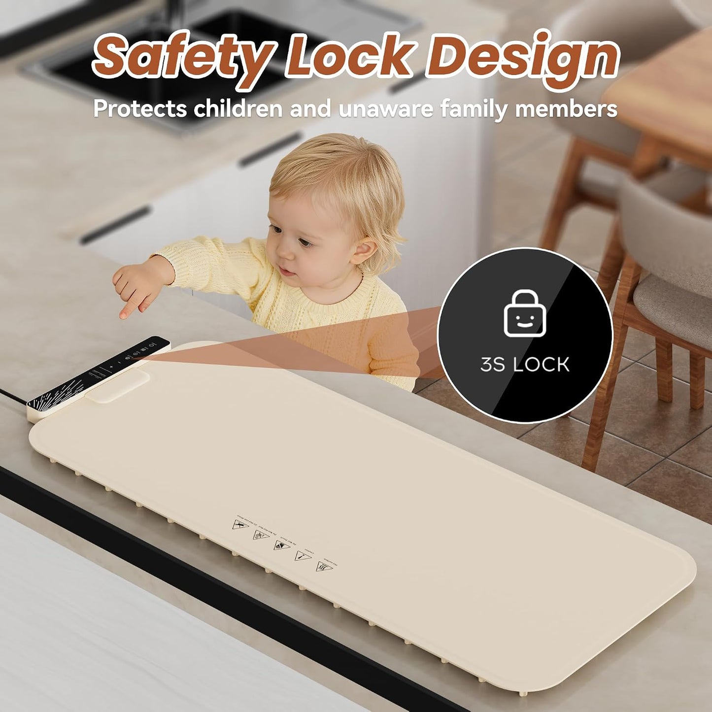 Warming Mat for Food 37"×15", Electric Warming Trays with APP & Button Control, Silicone Fast Heating Mat for Countertop, Rollable Dishwasher Safe Food Warmer for Parties Buffets Home Travel