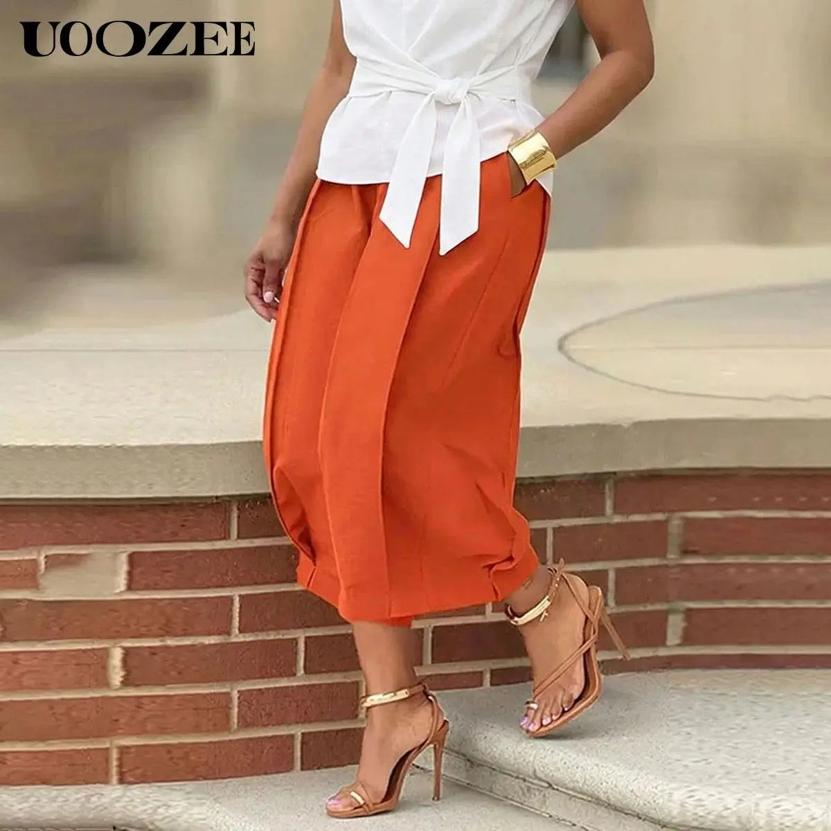 Women'S Minimalist Plain Loose Cotton Lantern Pants - Machine Washable, Breathable Soft Fabric, Elastic Waistband, Pockets, Casual Summer Outfit Bottoms, Machine Washable Pants,Summerwins,Summeroutfits,Vacationoutfits,Beachoutfits