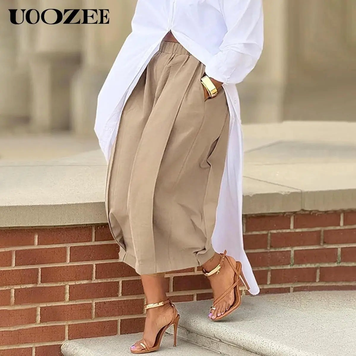 Women'S Minimalist Plain Loose Cotton Lantern Pants - Machine Washable, Breathable Soft Fabric, Elastic Waistband, Pockets, Casual Summer Outfit Bottoms, Machine Washable Pants,Summerwins,Summeroutfits,Vacationoutfits,Beachoutfits